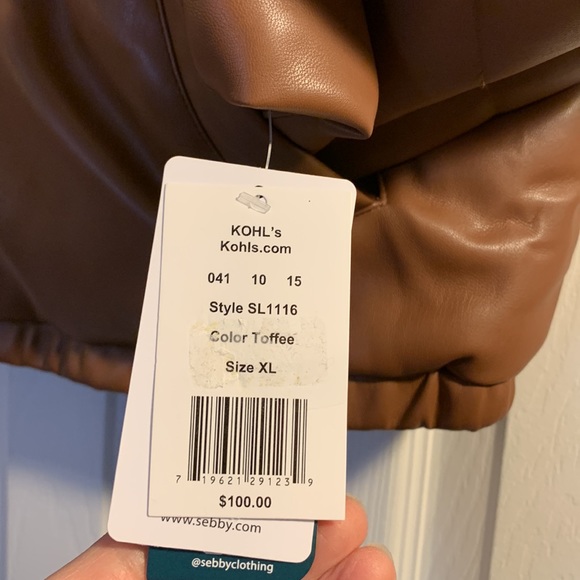 Brand new SEBBY toffee color puffer coat!! - Picture 5 of 9